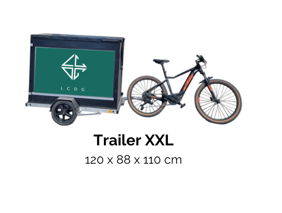 Vélo publicitaire remorque XXL